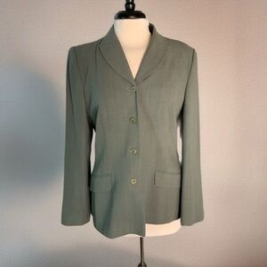 Laura Ashley Classic Women's 100% wool blazer - Gray. Fully lined Sz 10